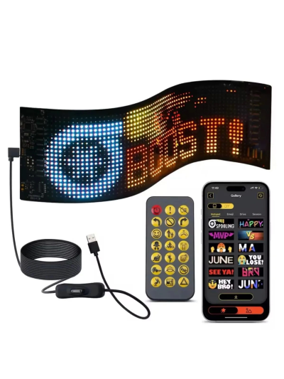 Led Panel Cama Yapışan Telefon Kontrollü Led Ekran Panel 1664 Led Sayısı