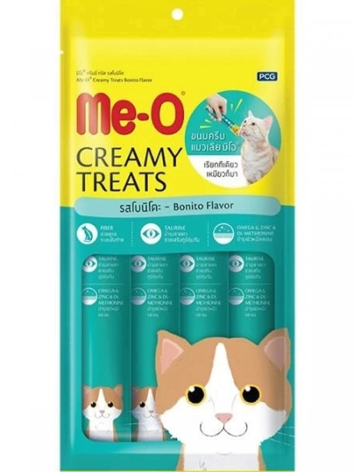 Meo Kremalı Kurutulmuş Ton Balıklı Kedi Sıvı Ödül Maması 4x15 Gr