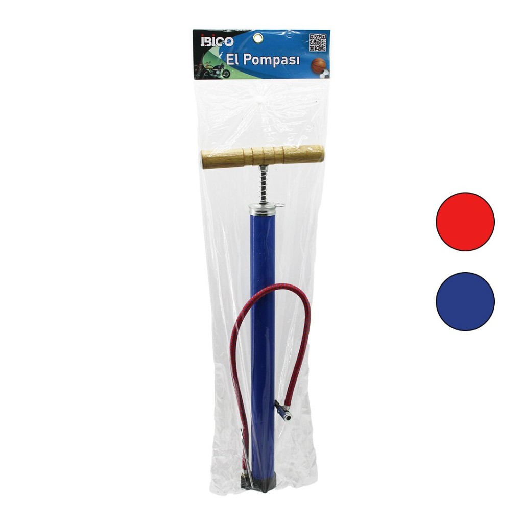 Metal Gövde Ahşap Kol İran El Pompasi 55cm Top - Bi̇si̇klet - Motor Ayaklik Aparatli