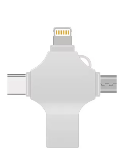 Otg 4in1 Cep Telefonu Çok Fonksiyonlu Usb Flash Bellek 128 Gb Type-c, Micro Sd Ve Kart Okuyucu