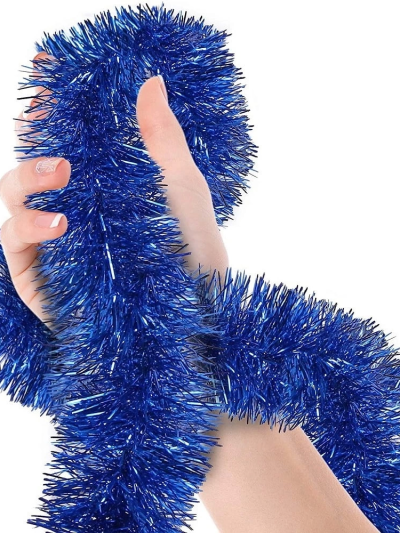 Parti İçin Sim Süs 2 Metre Uzunluk 8 Cm Genişlik Mavi Renk İthal