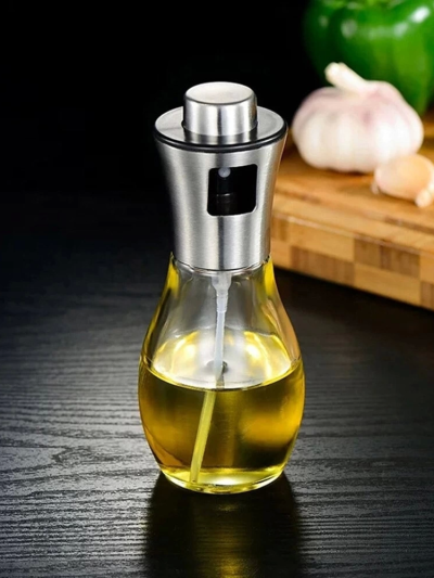 Paslanmaz Çelik Başlıklı Cam Spray Yağdanlık