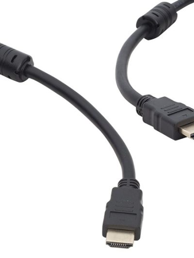 Plasti̇k Düz Si̇yah 15 Metre Hdmi Kablo Poşetli̇
