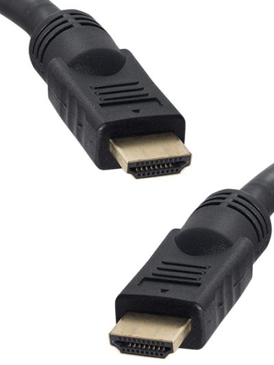 Plasti̇k Düz Si̇yah 30 Metre Gold Poşetli̇ Hdmi Kablo