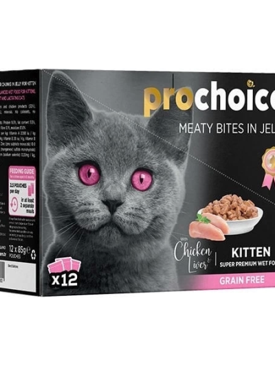 Pro Choice Tavuk Ve Cigerli Family Pack Yavru Konserve Kedi Maması 12 Adet 85 Gr