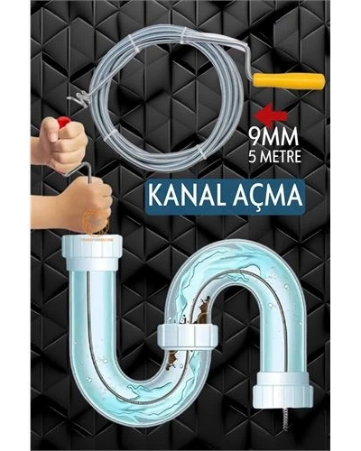 Profesyonel Kanal Açma Sprali Kanal Gider Tıkanık Açıcı 5 Mt