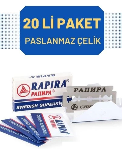 Rapira 20 Adet Çelik Tıraş Jileti