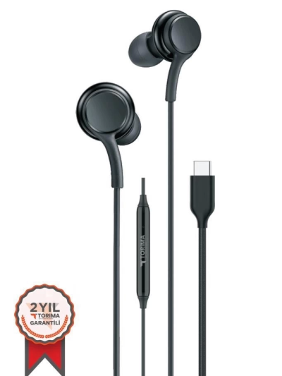S11 Kablolu Kulaklık Type-c Telefon Uyumlu Type-c Jak Kulaklik Siyah