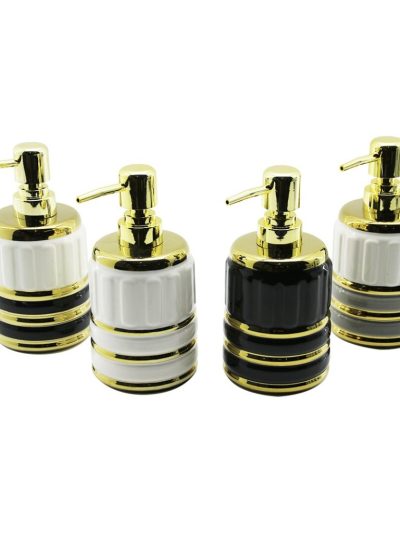 Şi̇şe Gold Kapak - Boğum Serami̇k Sivi Sabunluk 7.5x10.5cm