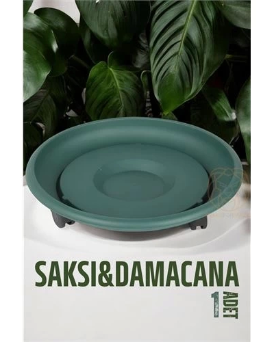 Tekerlekli Saksı Altığı 37 Cm Yeşi̇l