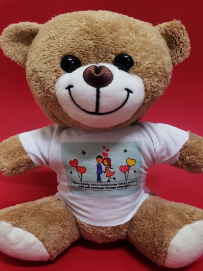 Tişörtlü Kahverengi Peluş Ayıcık