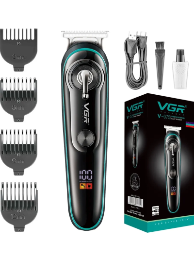 Vgr V-075 T Bıçak Sıfır Kesim Lcd Ekran Şarjlı Tıraş Makinesi