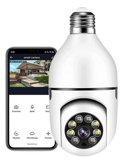 Wifi 360 Panoramik Ampul Kamera Gece Görüş Ses Akıllı Hareket Algılayıcı
