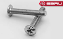Yuvarlak Yıldız Başlı Rysb Kulp Vidası, Civata M4x60 - 50 Adet