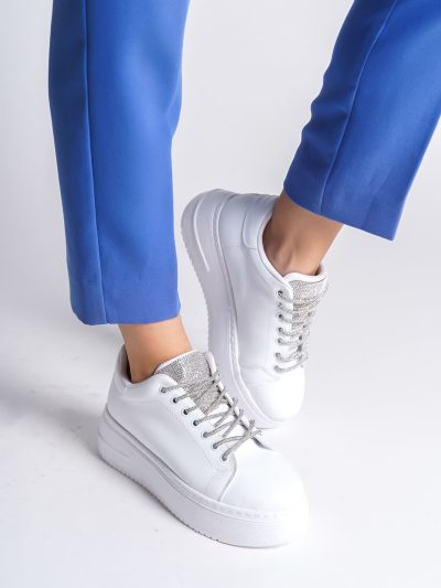 della-bagcikli-ortopedik-taban-tasli-kadin-sneaker-spor-ayakkabi-cbt-beyaz